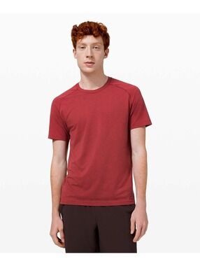 Men’s Lululemon Metal Vent Tech Short Sleeve 2.0 Dark Red / Savannah Large